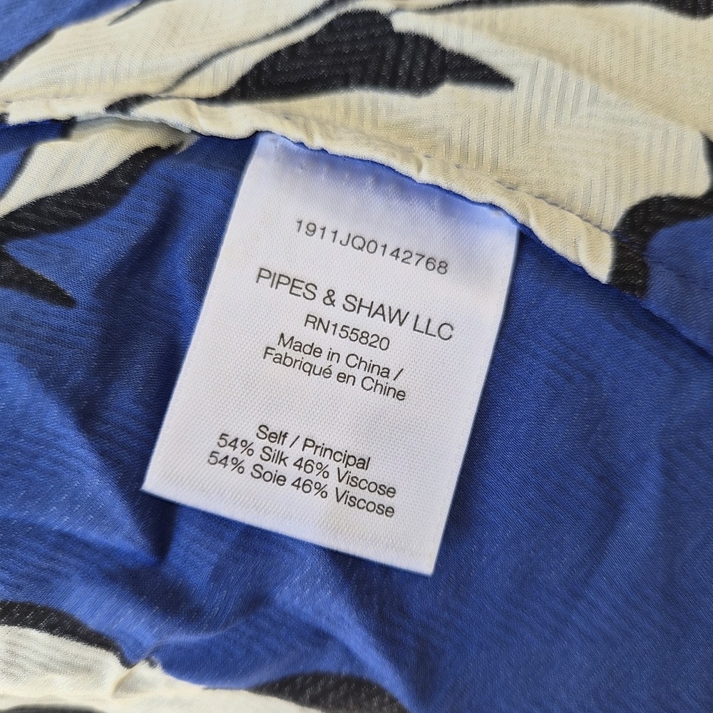 Veronica Beard Blue & White Floral Maxi Dress – Long Sleeve – Size 16‎ - Picture 14 of 14